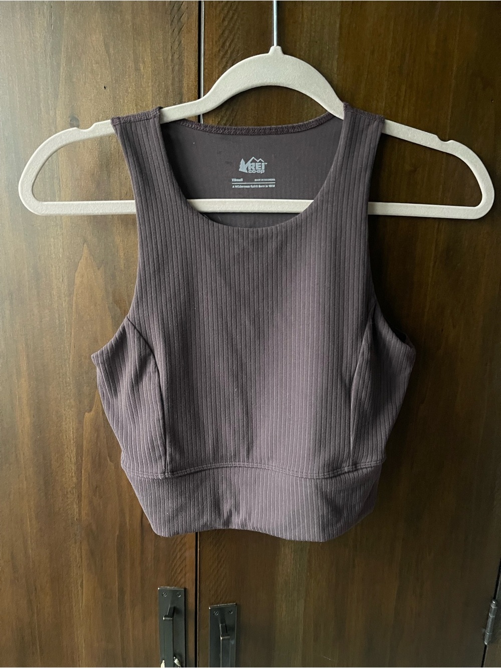 REI Women’s Ribbed Crop Tank Top in Plum